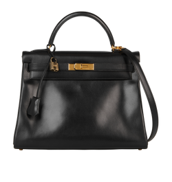 Kelly 32 Box Leather in Black, [A], B/DB/L/K/S, 3*